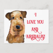 CARTE POSTALE TERRIER AIREDALE    (Devant)