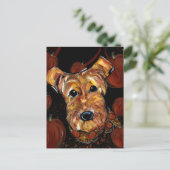 CARTE POSTALE TERRIER AIREDALE (Debout devant)