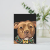 CARTE POSTALE TERRIER AMÉRICAIN DU STAFFORDSHIRE (Debout devant)