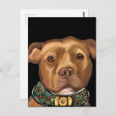 CARTE POSTALE TERRIER AMÉRICAIN DU STAFFORDSHIRE (Devant / Derrière)