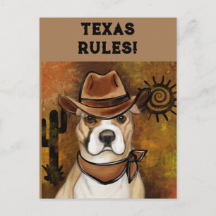 CARTE POSTALE TERRIER AMÉRICAIN DU STAFFORDSHIRE