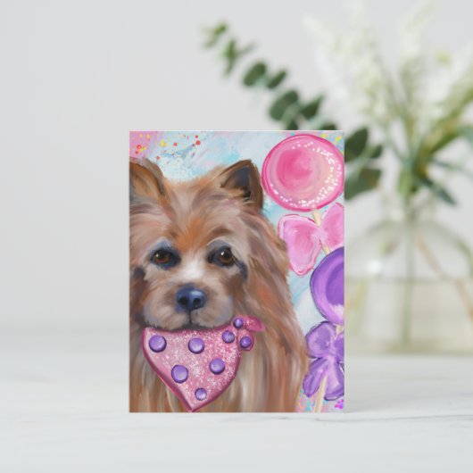 CARTE POSTALE TERRIER AUSTRALIEN (Debout devant)