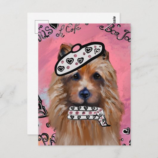 Carte Postale Terrier australien (Devant / Derrière)