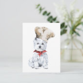Carte Postale Terrier Blanc de West Highland Chef (Debout devant)