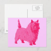 Carte Postale Terrier Cairn Rose (Devant / Derrière)