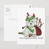 Carte Postale Terrier de West Highland (Devant / Derrière)