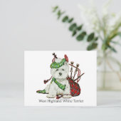 Carte Postale Terrier de West Highland (Debout devant)