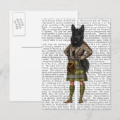 Carte Postale Terrier écossais à Kilt (Devant / Derrière)