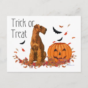Carte Postale Terrier Irlandais Halloween