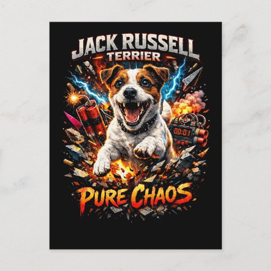 Carte Postale Terrier Jack Russell (Devant)