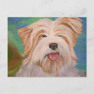 Carte Postale Terrier Portrait Cute Pet Chien Art