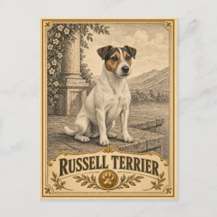 Carte Postale Terrier Russell, Chien du Patrimoine Vintage
