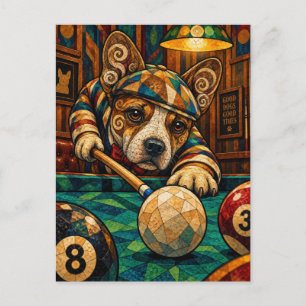 Carte Postale Terrier Russell, Mosaïque Géométrique