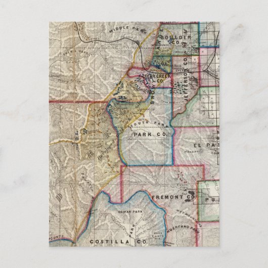 Carte Postale Territoire du Colorado (Devant)