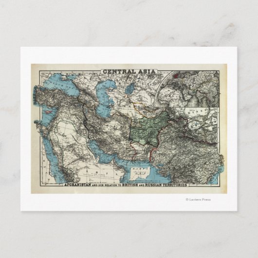 Carte Postale Territoires britannique et russe d'Afghanistan (Devant)