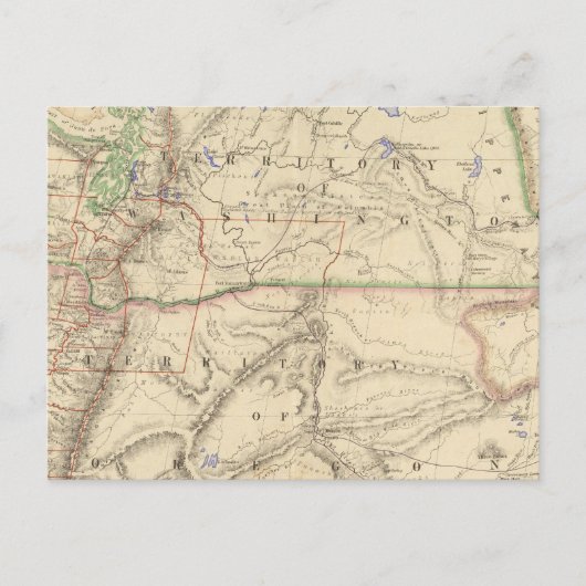 Carte Postale Territoires de Washington et de l'Oregon (Devant)