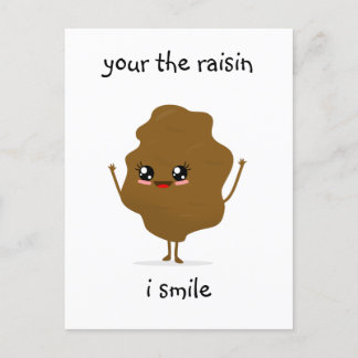 Carte Postale t'es le raisin qui me fait sourire