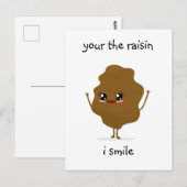 Carte Postale t'es le raisin qui me fait sourire (Devant / Derrière)