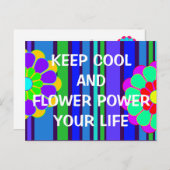 Carte Postale Tes mots drôles : garder le cool et la puissance d (Devant / Derrière)