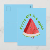 Carte Postale T'es Un sur un Melon Mignon Drôle de Pastèque Jeu (Devant / Derrière)