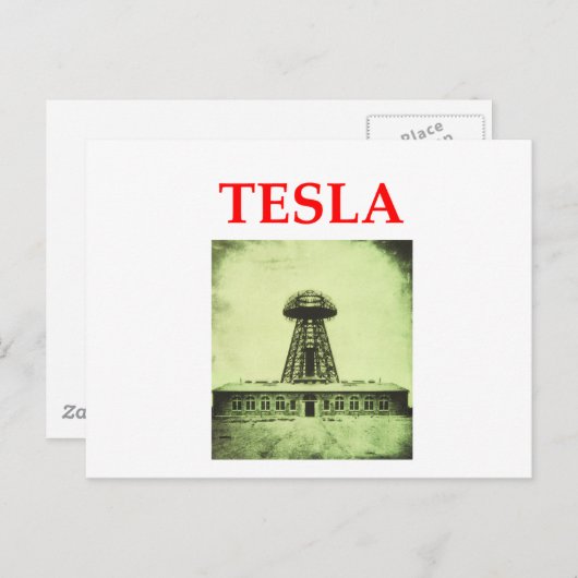 Carte Postale tesla (Devant / Derrière)