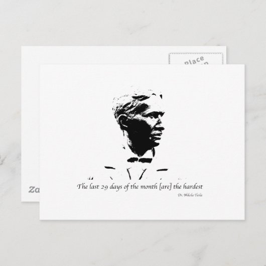 Carte Postale Tesla (Devant / Derrière)