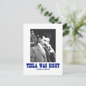 Carte Postale Tesla avait raison (Nikola Tesla) (Debout devant)