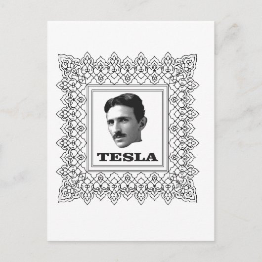 Carte Postale tesla dans une boîte (Devant)