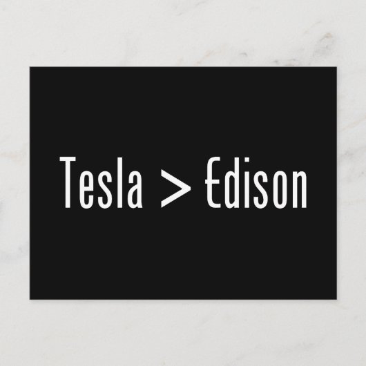 Carte Postale Tesla > Edison (Devant)