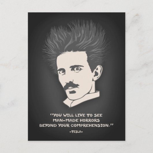 Carte Postale Tesla - Horreur (Devant)