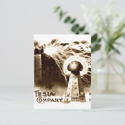Carte Postale Tesla Letterhead (Debout devant)