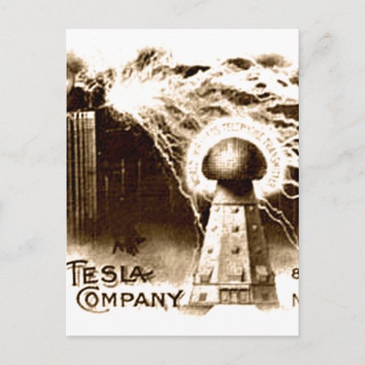 Carte Postale Tesla Letterhead (Devant)