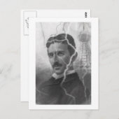 Carte Postale Tesla, L'Homme Éclair (Devant / Derrière)