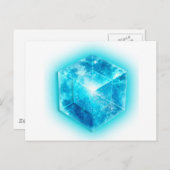 Carte Postale Tesseract, hypercube 4D, hypercube (Devant / Derrière)