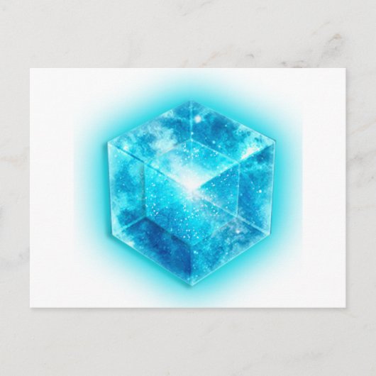 Carte Postale Tesseract, hypercube 4D, hypercube (Devant)