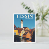 Carte Postale Tessin Switzerland Travel Poster (Debout devant)