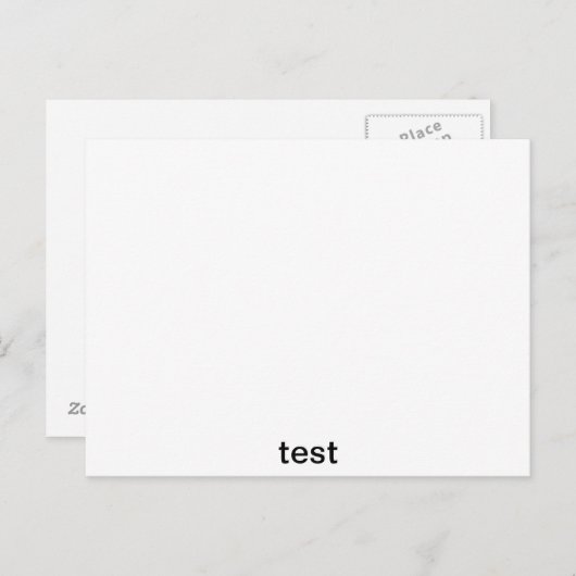 Carte Postale test (Devant / Derrière)