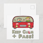 Carte Postale Test de conduite calme (Devant / Derrière)