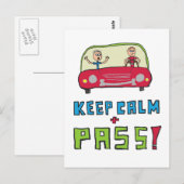 Carte Postale Test de conduite calme (Devant / Derrière)