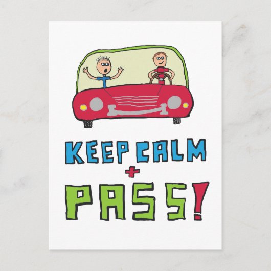 Carte Postale Test de conduite calme (Devant)