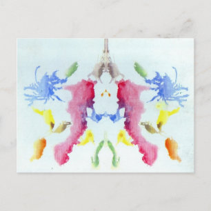 Carte Postale Test Inkblot Rorschach