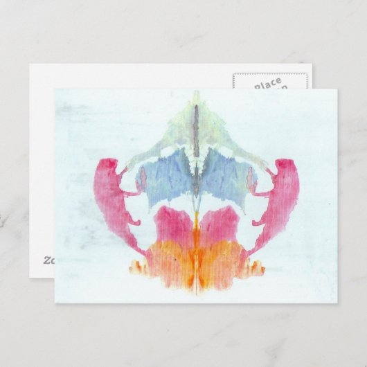 Carte Postale Test Inkblot Rorschach (Devant / Derrière)
