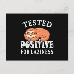 Carte Postale Testé positif pour la paresse Sloth