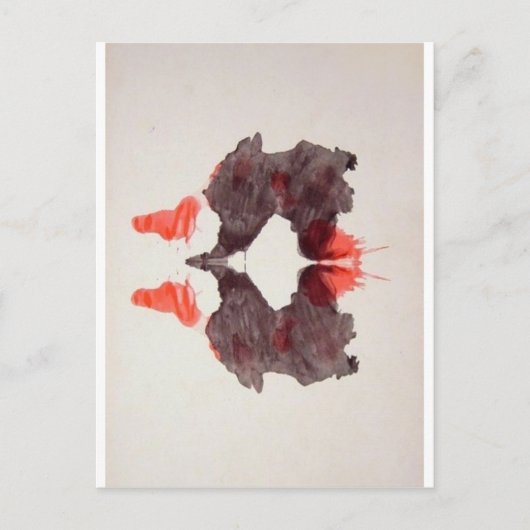 Carte Postale Tester le Rorschach Encre Tailler Plaque 2 Deux Hu (Devant)