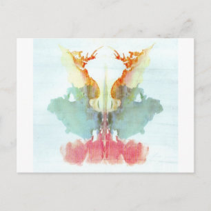 Carte Postale Tester Rorschach Encre Tôles Plaque 9 Humain