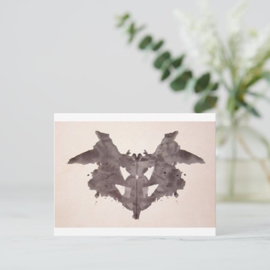 Carte Postale Tests Rorschach Encre Blots Plaque 1 Bat, Moth (Debout devant)