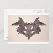 Carte Postale Tests Rorschach Encre Blots Plaque 1 Bat, Moth (Devant / Derrière)