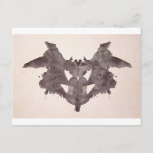 Carte Postale Tests Rorschach Encre Blots Plaque 1 Bat, Moth