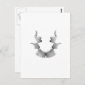 Carte Postale Tests Rorschach Encre Blots Plaque 7 Têtes Visages (Devant / Derrière)