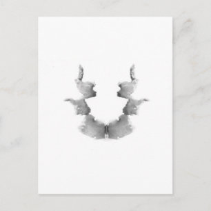 Carte Postale Tests Rorschach Encre Blots Plaque 7 Têtes Visages